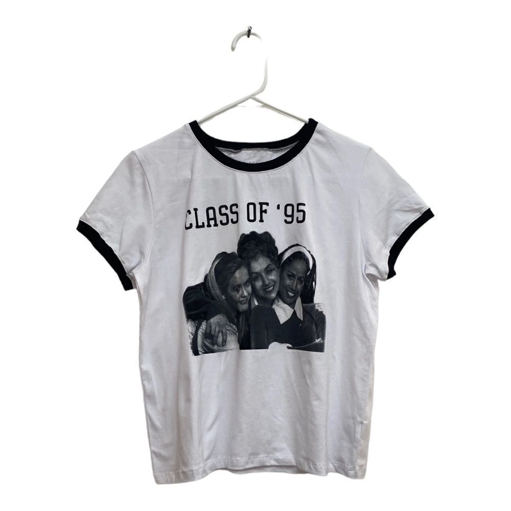 Prince Peter Collection Clueless Class of 95 Graphic Ringer Tee M White